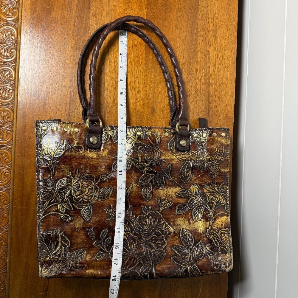 Patricia Nash Floral Embossed Metallic Tote Bag - Picture 14 of 14